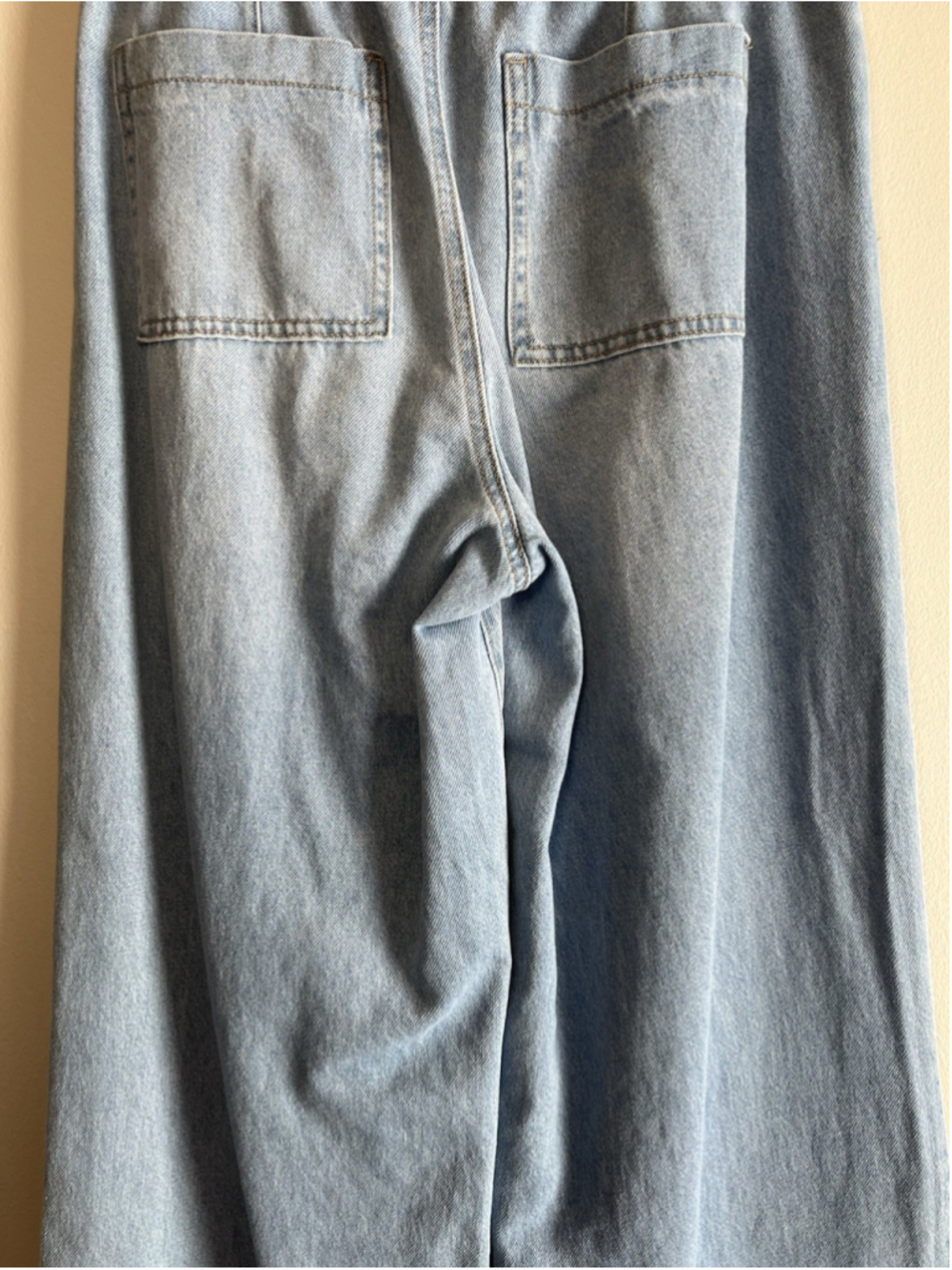 Flying Angel Women's Blue Light Wash Wide Leg High Rise Jeans Size 9/29 - Picture 8 of 16